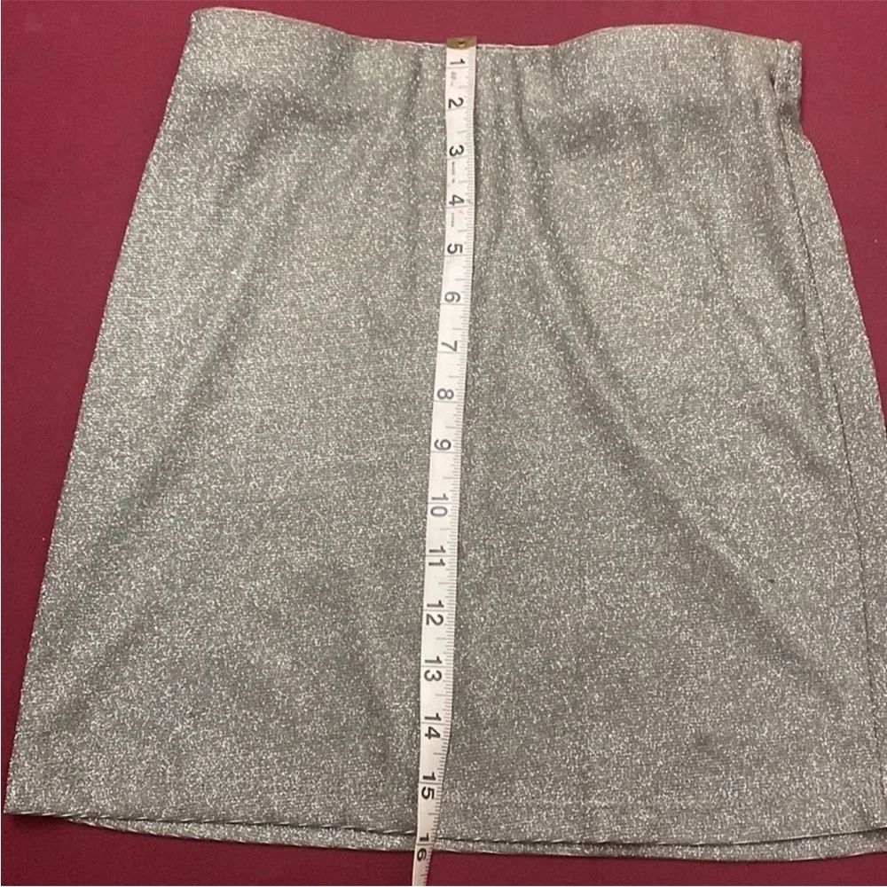 3/$20✨Wild Fable Shimmering Silver Pencil Skirt - Picture 7 of 8
